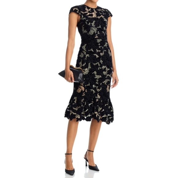 Alice and Olivia Clover Open Back Midi Dress - Picture 2 of 5